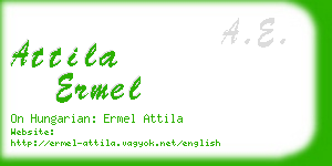 attila ermel business card